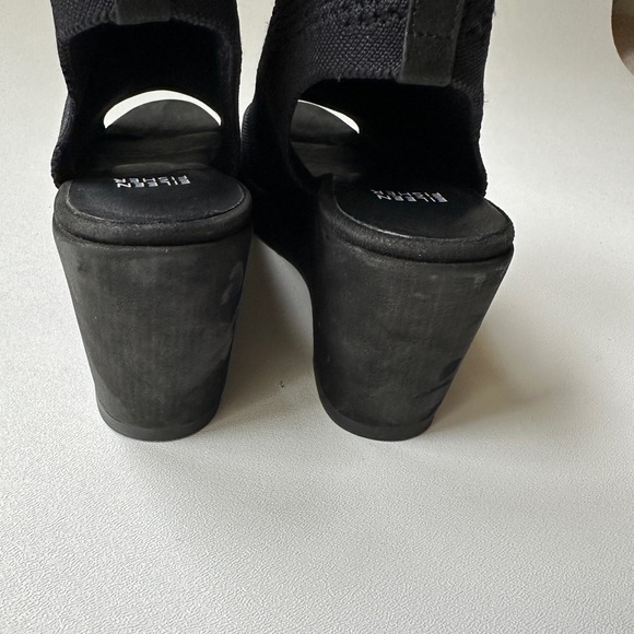 Eileen Fisher Warrick Knit Wedge Sandals Size 9.5 - Picture 5 of 9